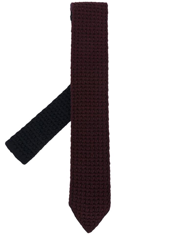 Ermenegildo Zegna Cashmere Embroidered Tie