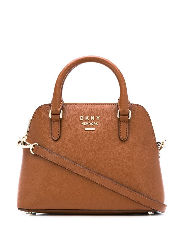 Dkny Whitney Grained-effect Tote - Brown
