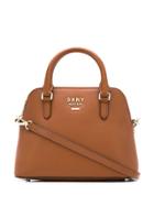 Dkny Whitney Grained-effect Tote - Brown