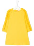 Il Gufo Ruffle Trim Dress - Yellow & Orange
