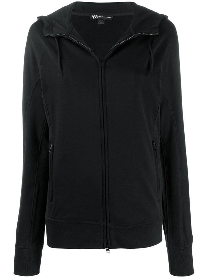 Y-3 Tonal Logo Print Hoodie - Black