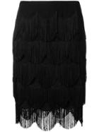 Marc Jacobs Fringed Skirt - Black