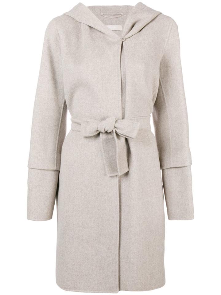 's Max Mara Hooded Midi Coat - Nude & Neutrals