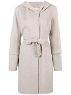 's Max Mara Hooded Midi Coat - Nude & Neutrals