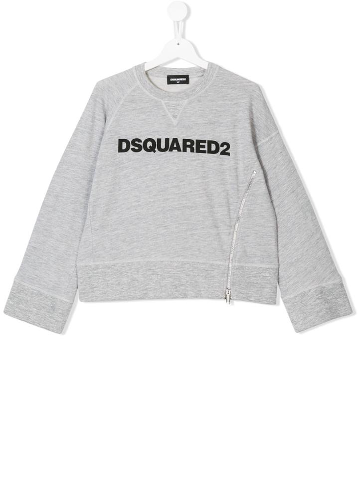 Dsquared2 Kids Logo Printed Sweatshirt - Grey