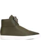 Versace Medusa Hi-top Sneakers, Men's, Size: 40.5, Green, Leather/rubber/metal Other