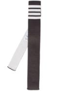 Thom Browne 4-bar Silk Knit Tie - Grey
