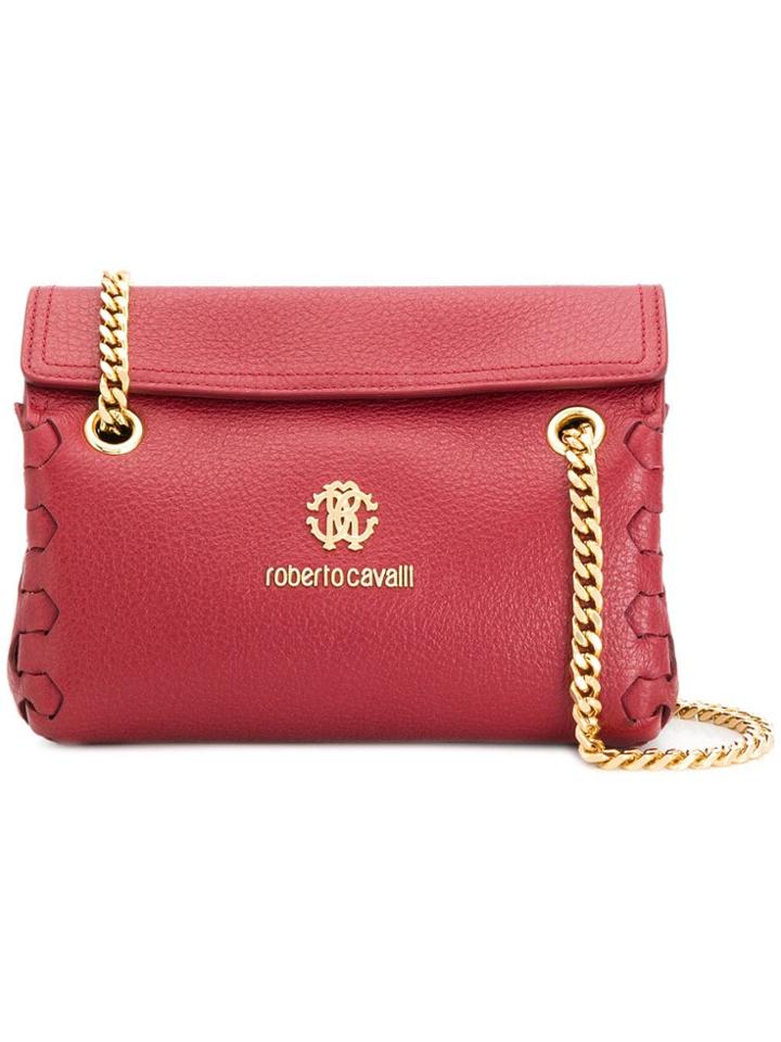 Roberto Cavalli Logo Plaque Crossbody Bag - Black
