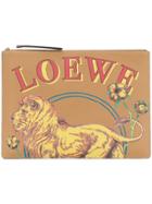 Loewe Large Lion Pouch - Brown