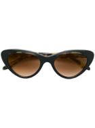 Cutler & Gross Oversized Cat Eye Sunglasses - Brown