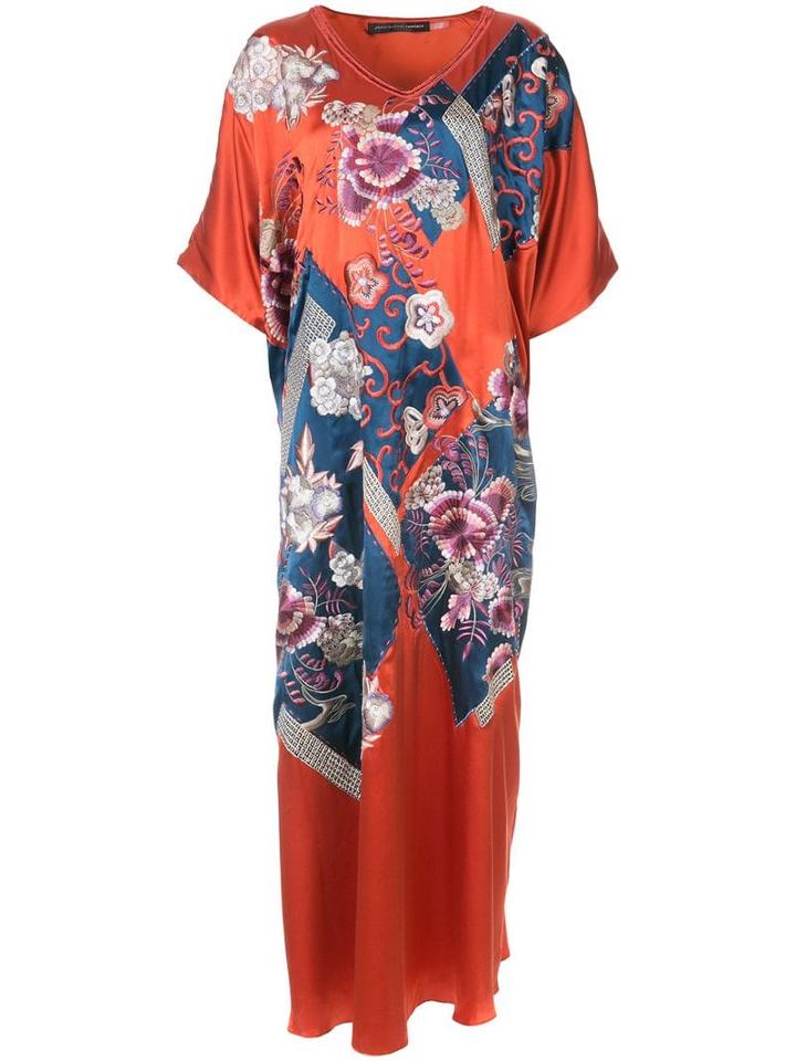 Josie Natori Patch-work Caftan Dress - Yellow