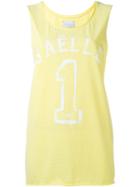 Gaelle Bonheur Logo Print Tank Top, Women's, Size: 2, Yellow/orange, Cotton