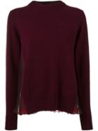 Sacai Layered Jumper, Women's, Size: 2, Pink/purple, Cotton/polyester/cupro/wool