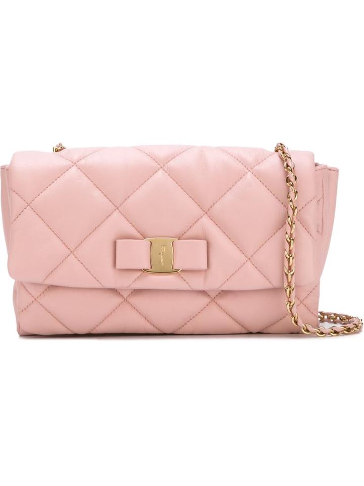 Salvatore Ferragamo 'vara' Quilted Bag, Women's, Pink/purple