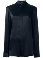 Ann Demeulemeester Concealed Fastening Shirt, Women's, Size: 38, Black, Silk/spandex/elastane