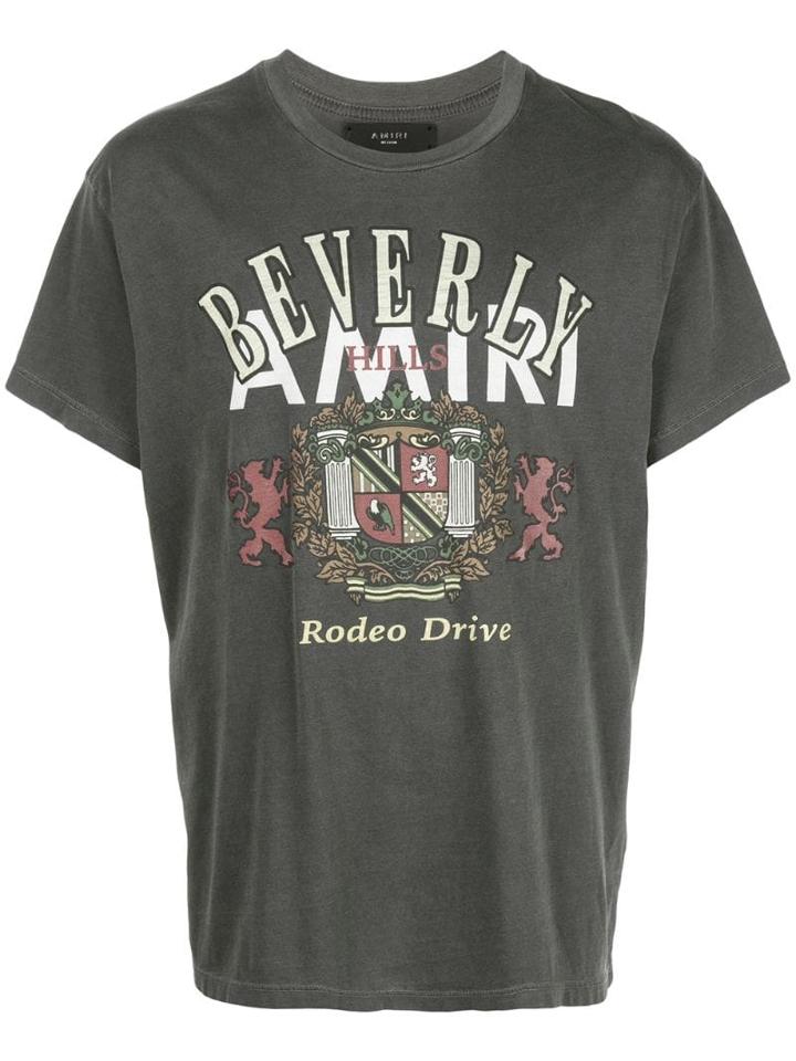 Amiri Coat Of Arms Print T-shirt - Grey