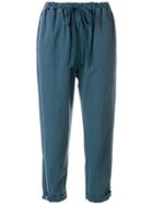 Xirena Cropped Stripe Trousers - Blue