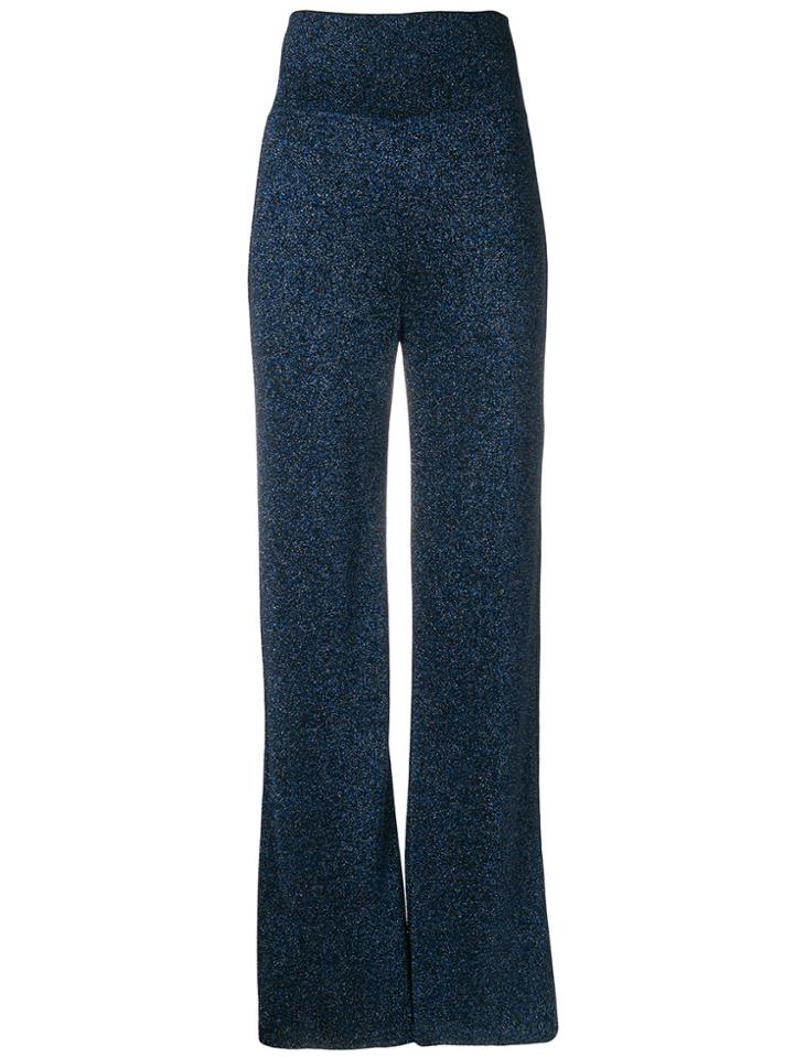 Missoni High-waisted Glitter Trousers - Blue