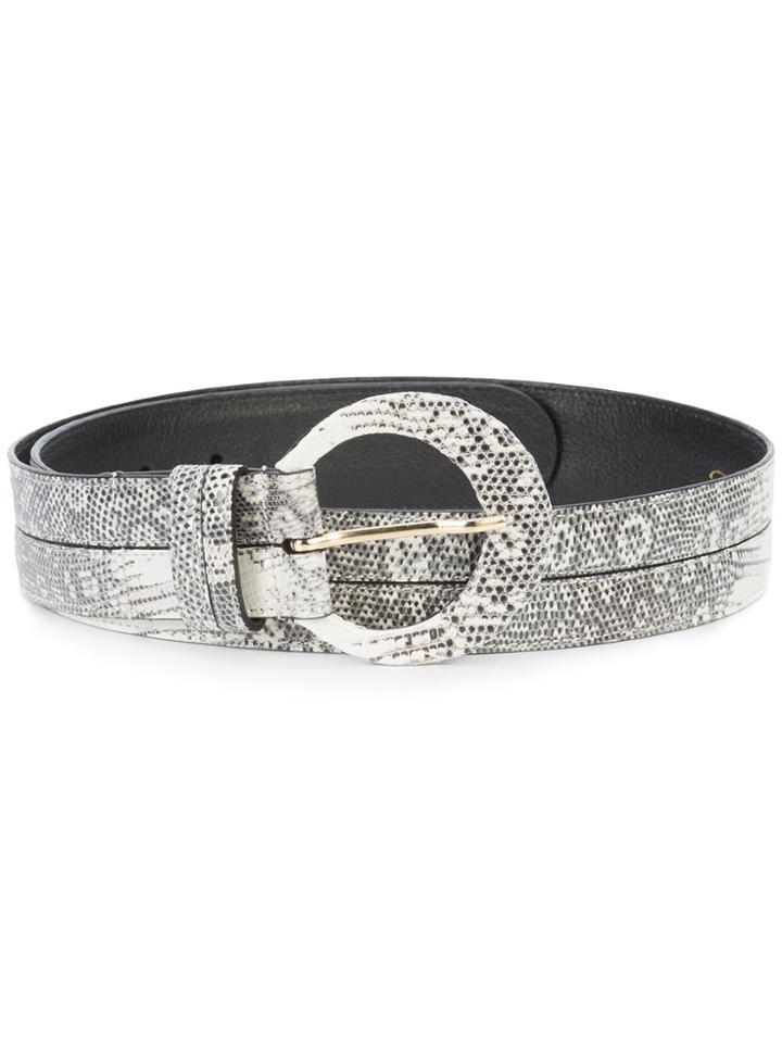 Oscar De La Renta Panelled Belt - White