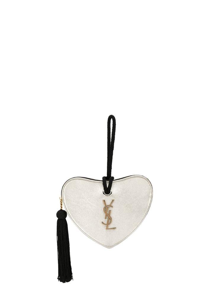 Saint Laurent Heart Pouch - Gold