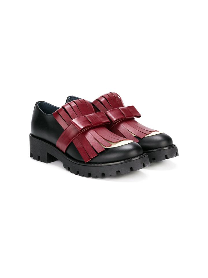 Marni Kids Fringed Loafers - Black