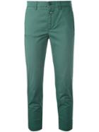 Closed - Cropped Chino Trousers - Women - Cotton/spandex/elastane - 28, Green, Cotton/spandex/elastane