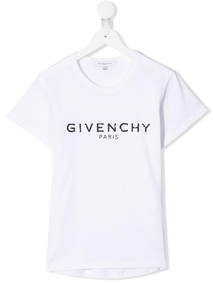 Givenchy Teen Logo Print T-shirt - White