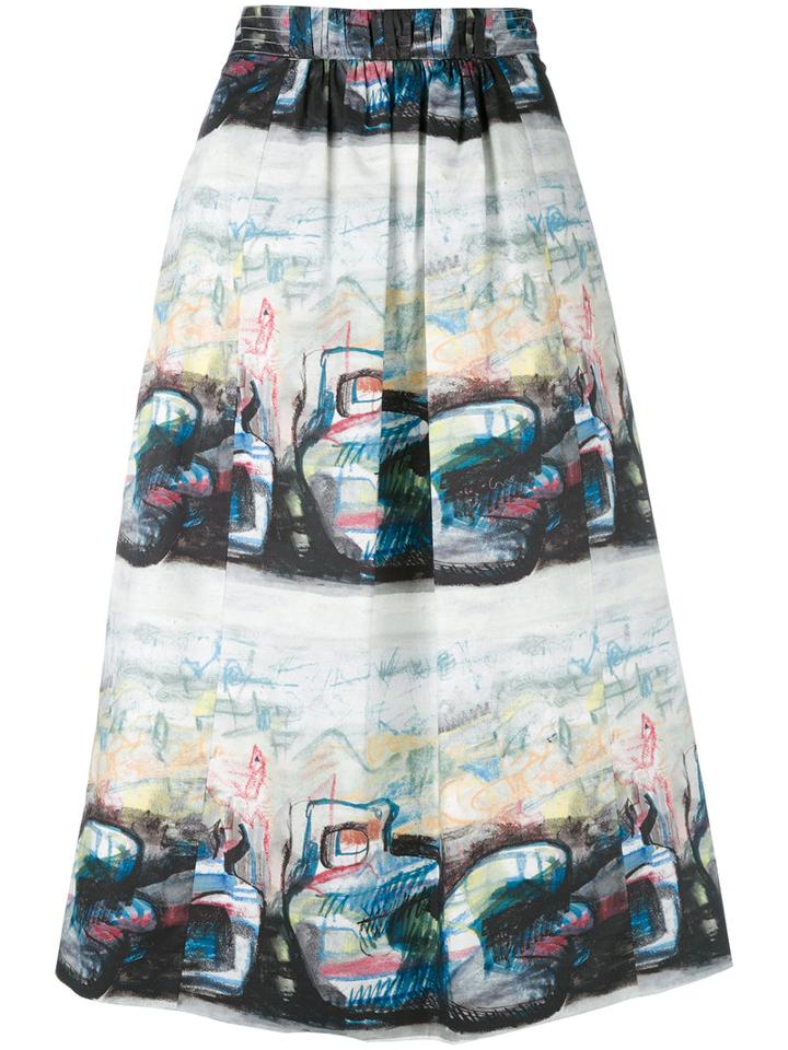 Burberry - Printed Skirt - Women - Cotton/spandex/elastane - 12, Cotton/spandex/elastane