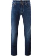 Jacob Cohen Washed Out Jeans, Men's, Size: 35, Blue, Cotton/spandex/elastane