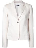 Jil Sander Navy Single Button Blazer, Women's, Size: 36, White, Linen/flax/cotton