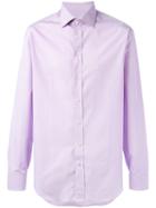 Armani Collezioni Fine Check Shirt, Men's, Size: 41, Pink/purple, Cotton