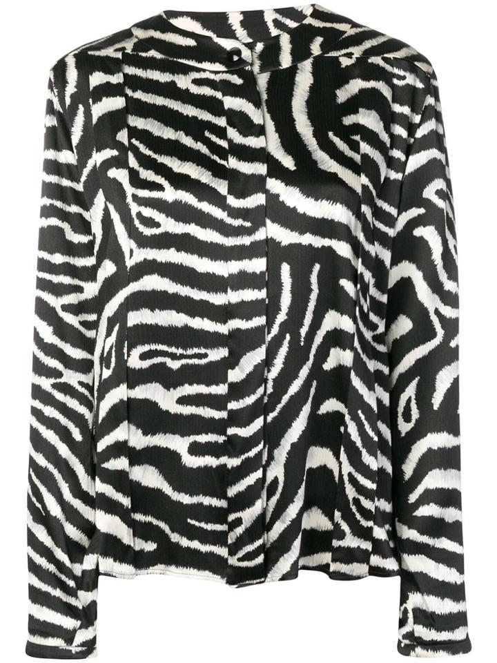 Valentino Vintage 1980's Zebra Top - Black