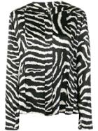 Valentino Vintage 1980's Zebra Top - Black