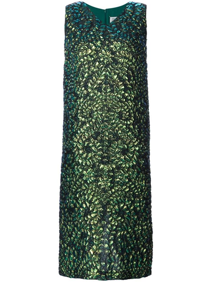 Maison Margiela Lizard Print Dress - Green