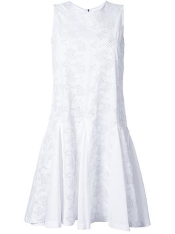 Mikio Sakabe Floral Embroidered Flared Shift Dress