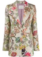 Etro Floral Print Blazer - Neutrals