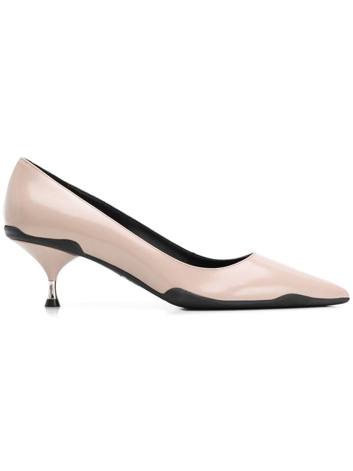 Prada Kitten Heel Pumps - Neutrals