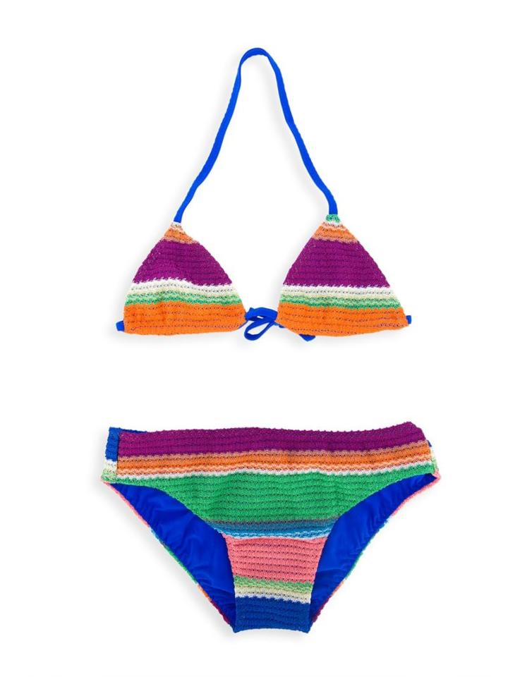 Missoni Kids Zig-zag Crochet Knit Bikini, Girl's, Size: 6 Yrs