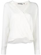 Vince Wrap Blouse, Women's, Size: 6, White, Silk