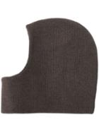 Jw Anderson Knitted Hood Scarf - Brown