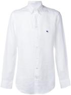 Etro Logo Embroidered Button Down Shirt - White