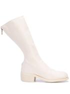 Guidi Rear Zipped Boots - White