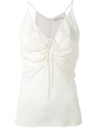 T By Alexander Wang - Lace-up Tank Top - Women - Viscose - 4, White, Viscose