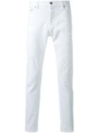 Hl Heddie Lovu Distressed Slim Fit Jeans, Men's, Size: 30, White, Cotton/polyurethane