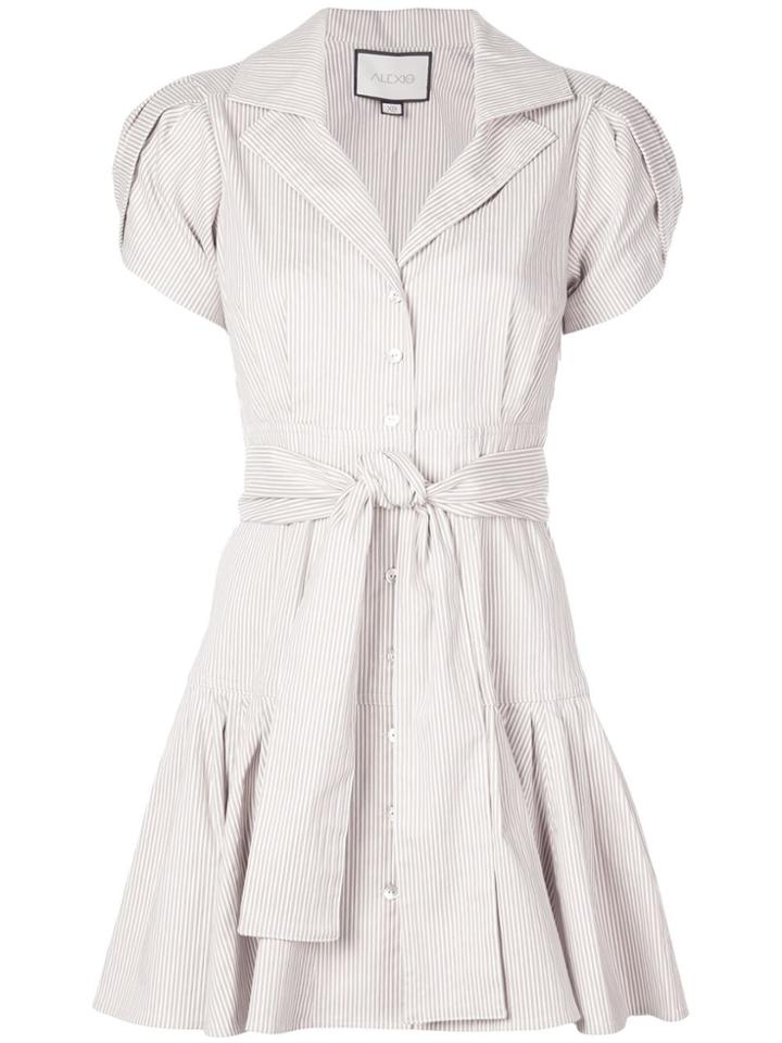 Alexis Haylee Striped Shirt Dress - Brown