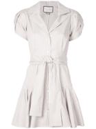 Alexis Haylee Striped Shirt Dress - Brown