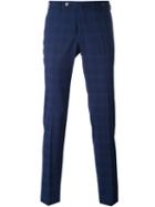 Pt01 - Plaid Trousers - Men - Polyester/wool/spandex/elastane - 54, Blue, Polyester/wool/spandex/elastane