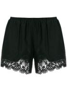 Gold Hawk Lace Hem Shorts - Black