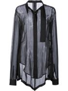 Unravel Project Glitter Stripe Tux Shirt, Women's, Size: 38, Black, Silk