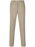 Maison Margiela Drawstring Straight Leg Trousers - Nude & Neutrals